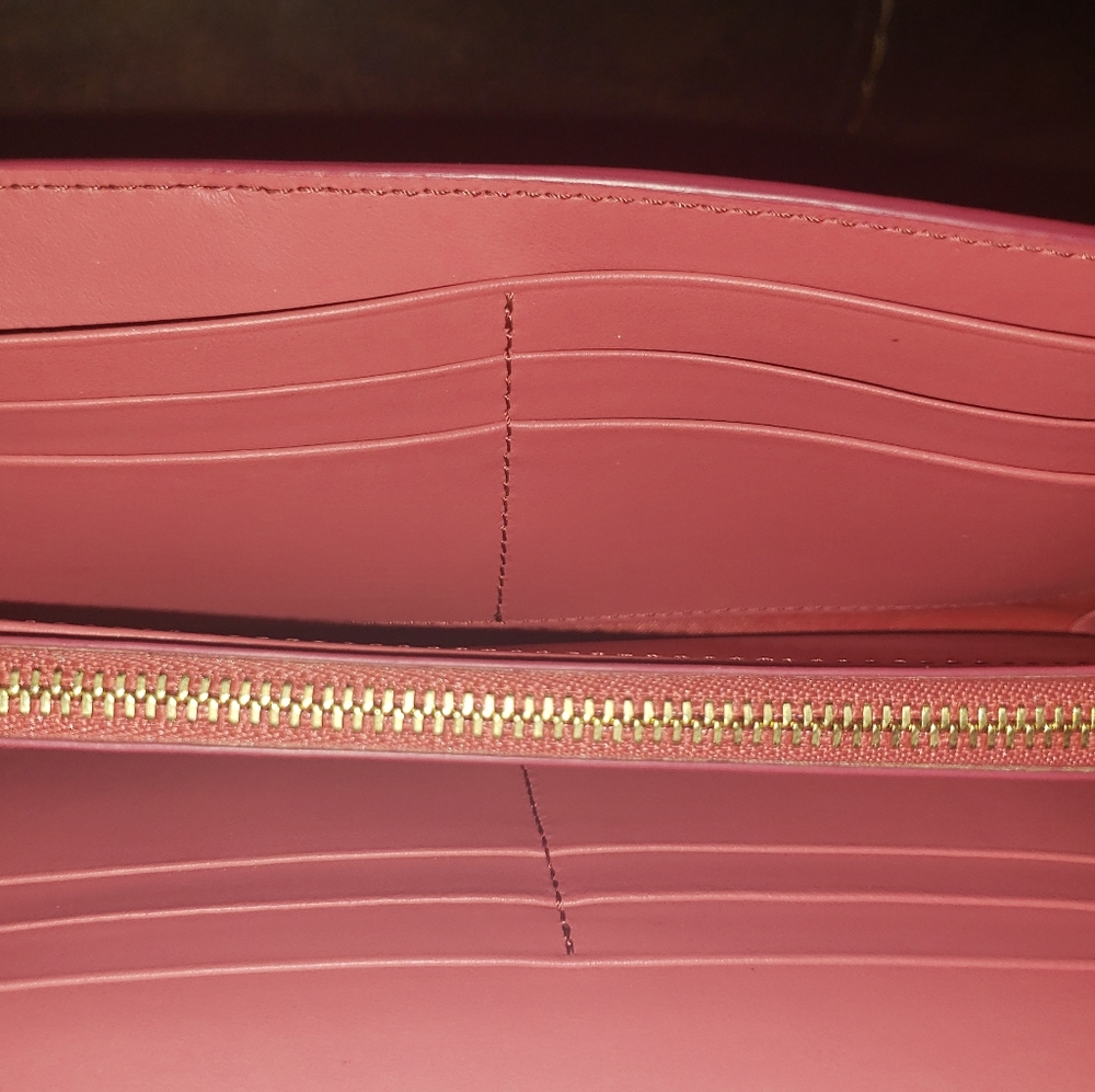 Burberry Wallet Chain Haymarket Henley Coral Red - Picture 6 of 8
